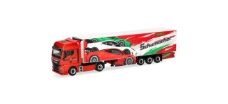 Herpa 316767 - H0 - MAN TGX GX Kühlkoffer-Sattelzug Schumacher